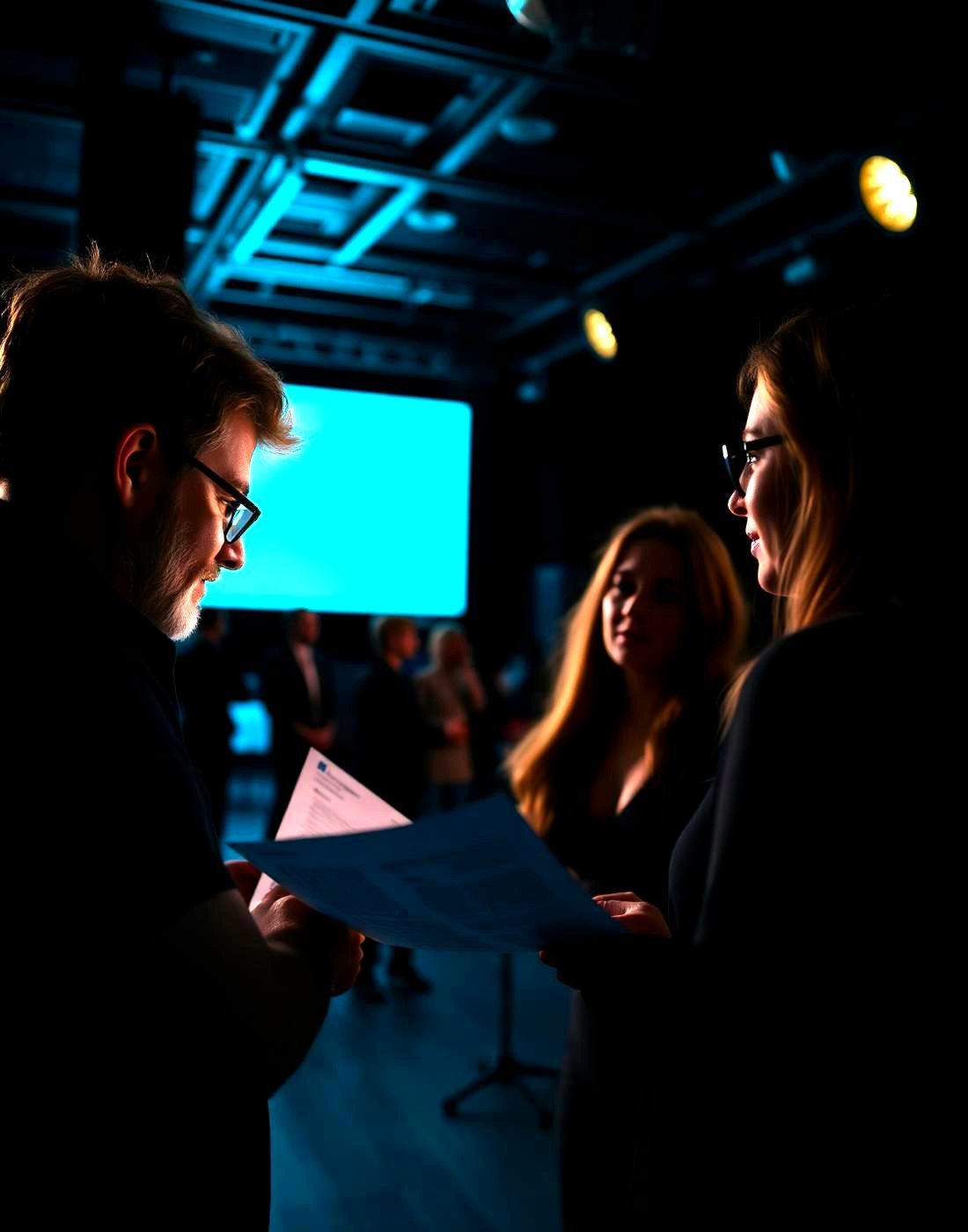 Vani Studio team reviewing a live production plan